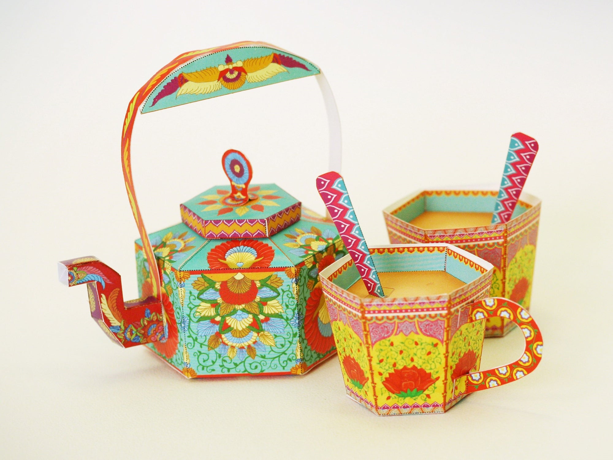 DIY Mini Storage Organizer | Masala Chai set of 3 containers : Green