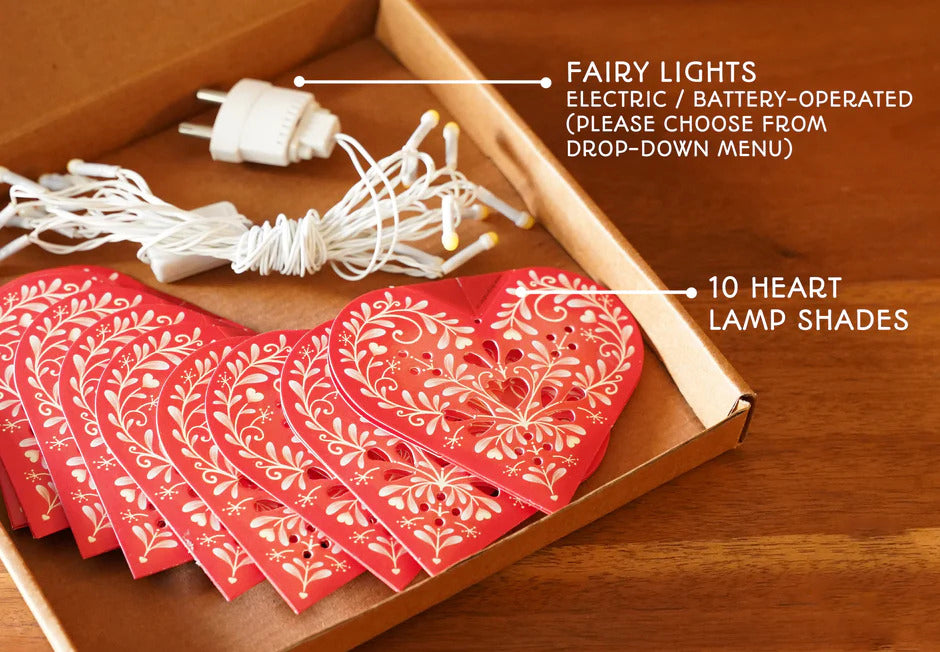 Set of 10 Sweet Hearts Fairy Lights