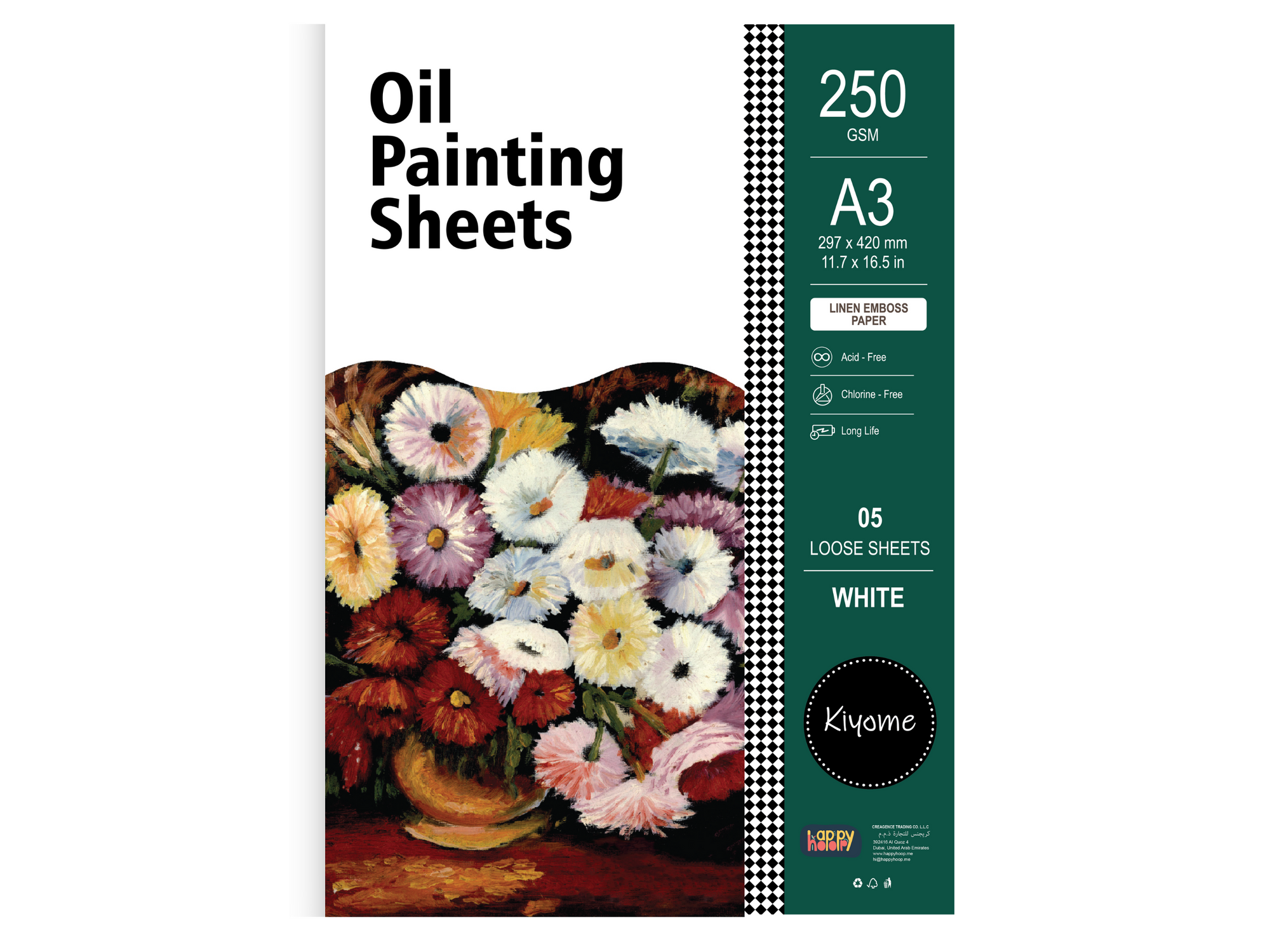 Kiyome Oil Painting Sheets | 250 GSM | A3 | 5 Sheets