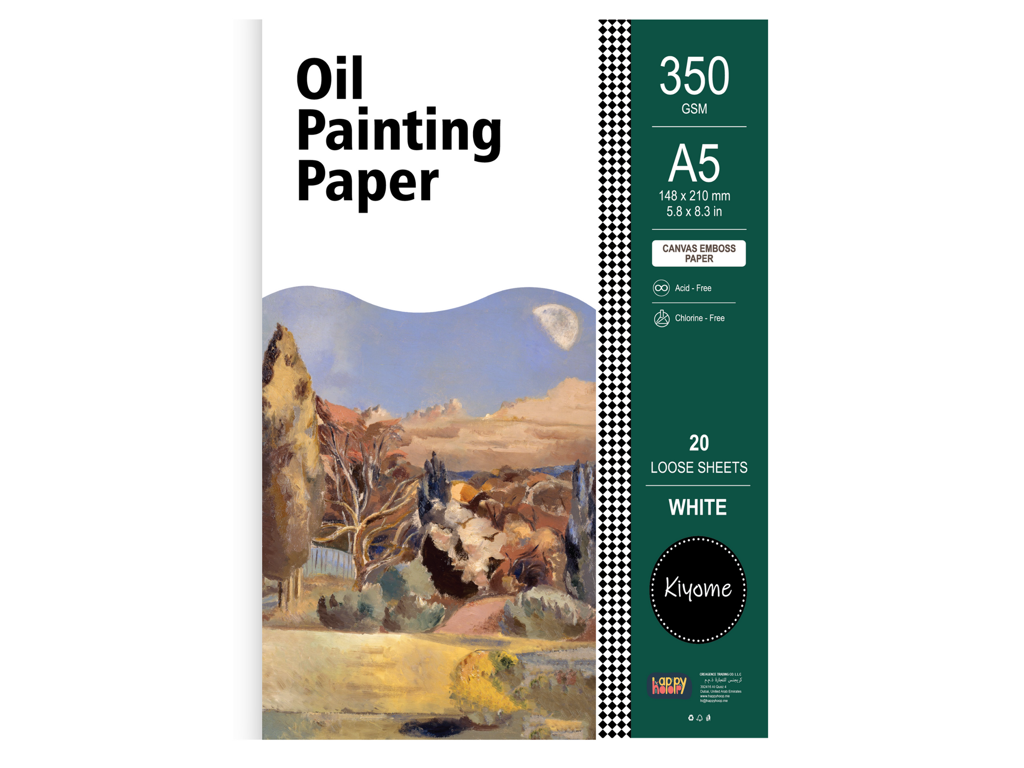 Kiyome Oil Painting Sheets | 350 GSM | A4 | 10 Sheets