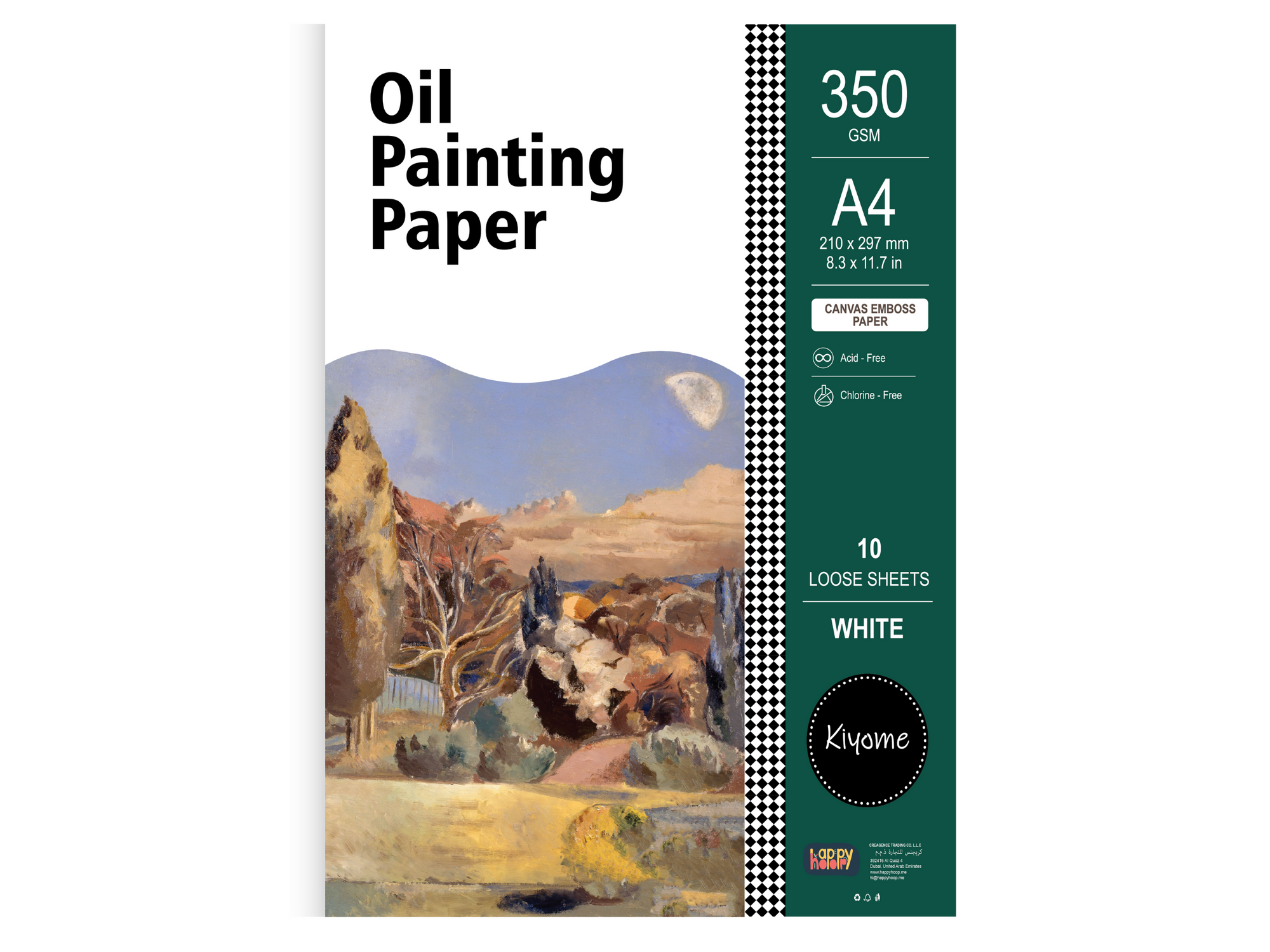 Kiyome Oil Painting paper| 350 GSM | A3 | 5 Sheets
