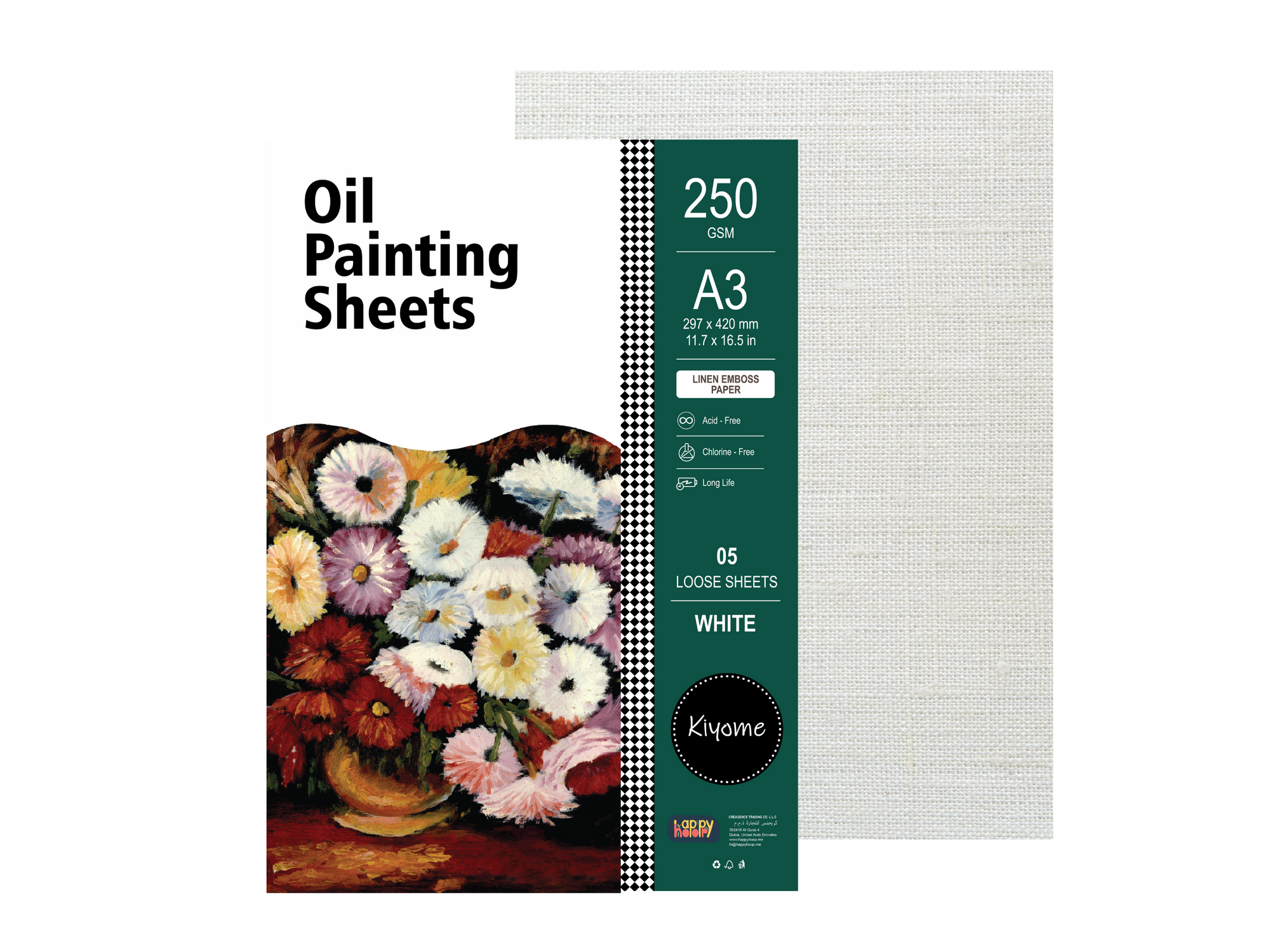 Kiyome Oil Painting Sheets | 250 GSM | A3 | 5 Sheets