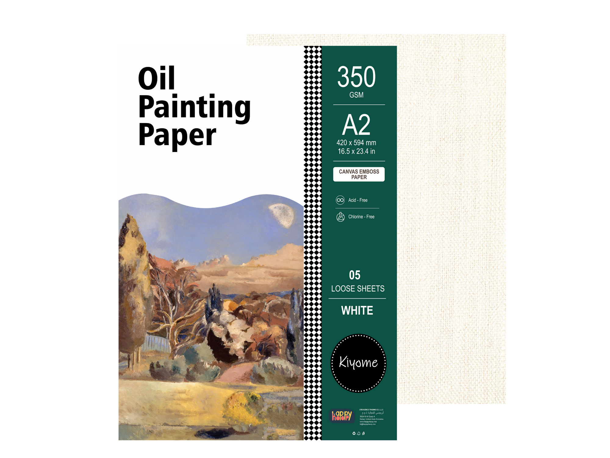 Kiyome Oil Painting Sheets | 350 GSM | A2 | 5 Sheets