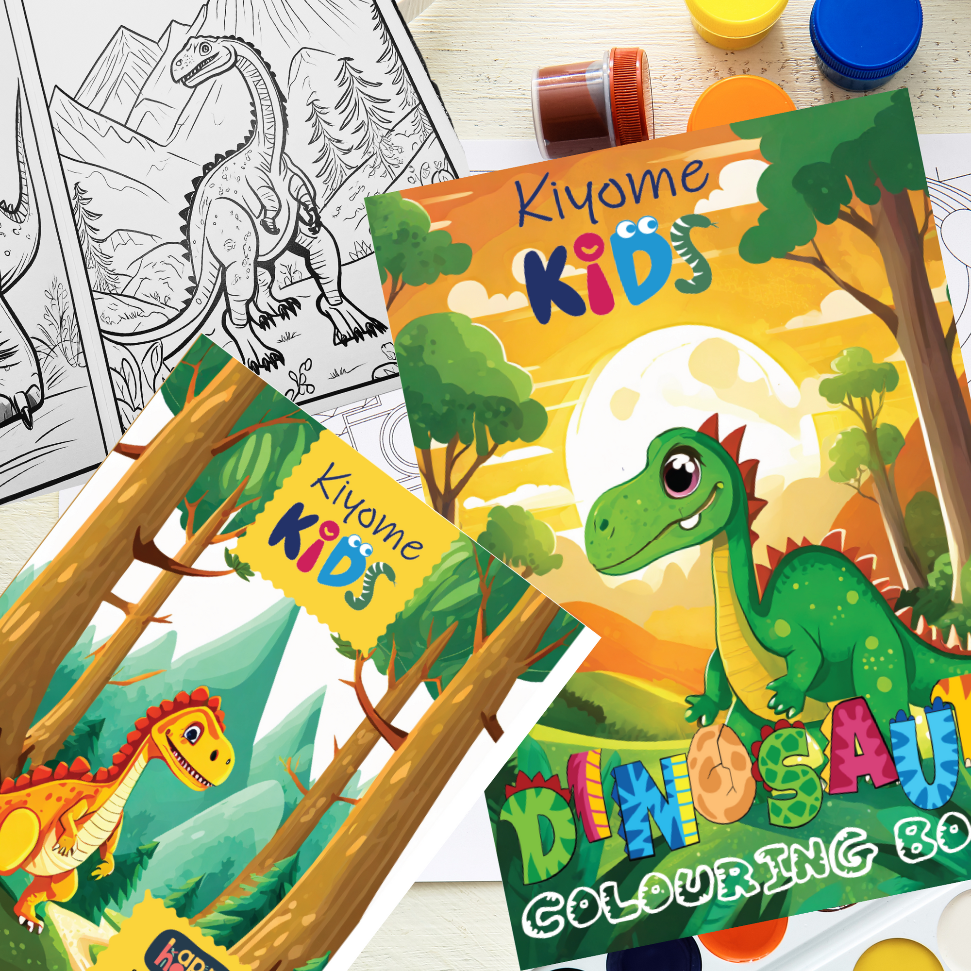 Kiyome Kids Dino Colouring Book