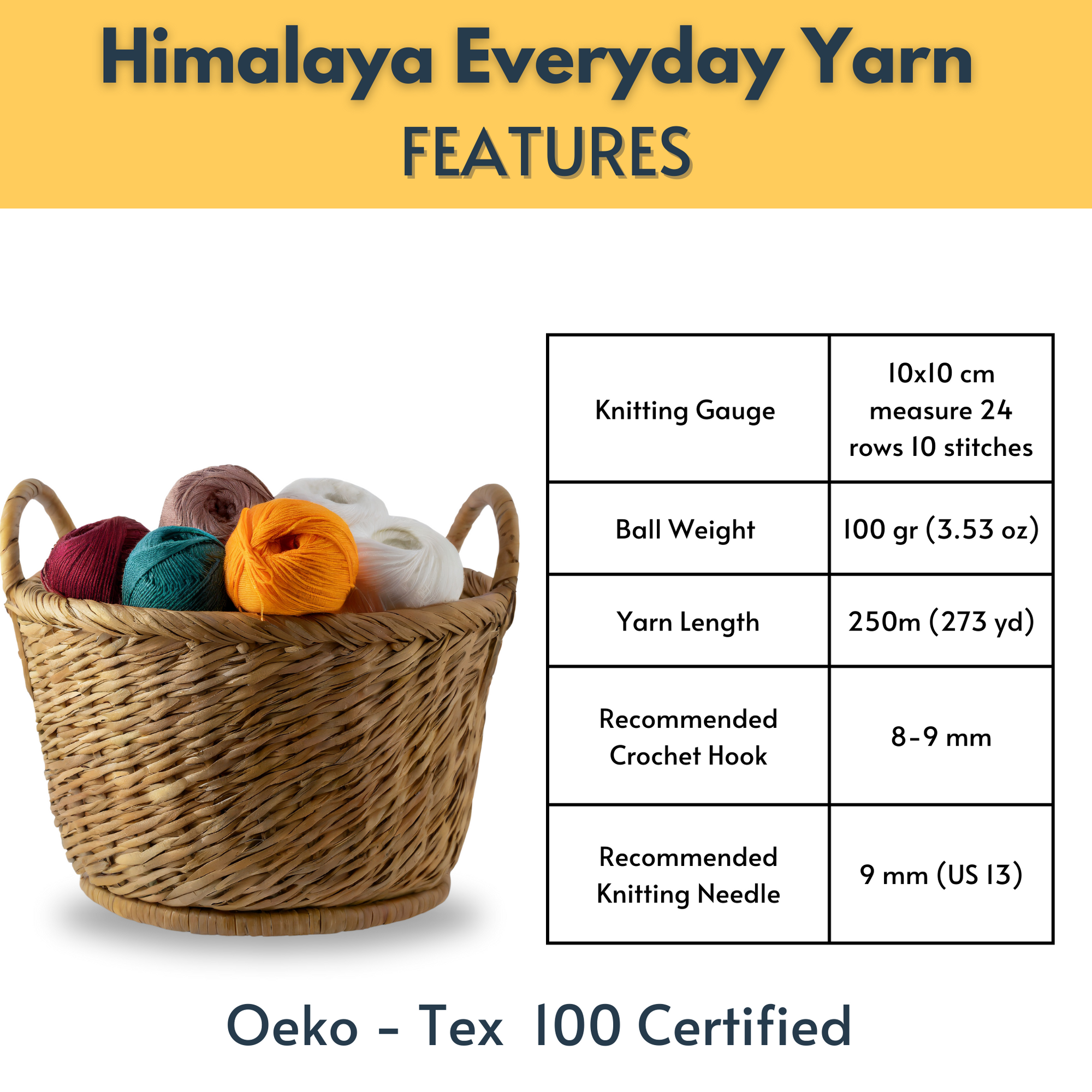 Himalaya Everyday 100% Anti-Pilling Acrylic Yarn, Grey - 70809