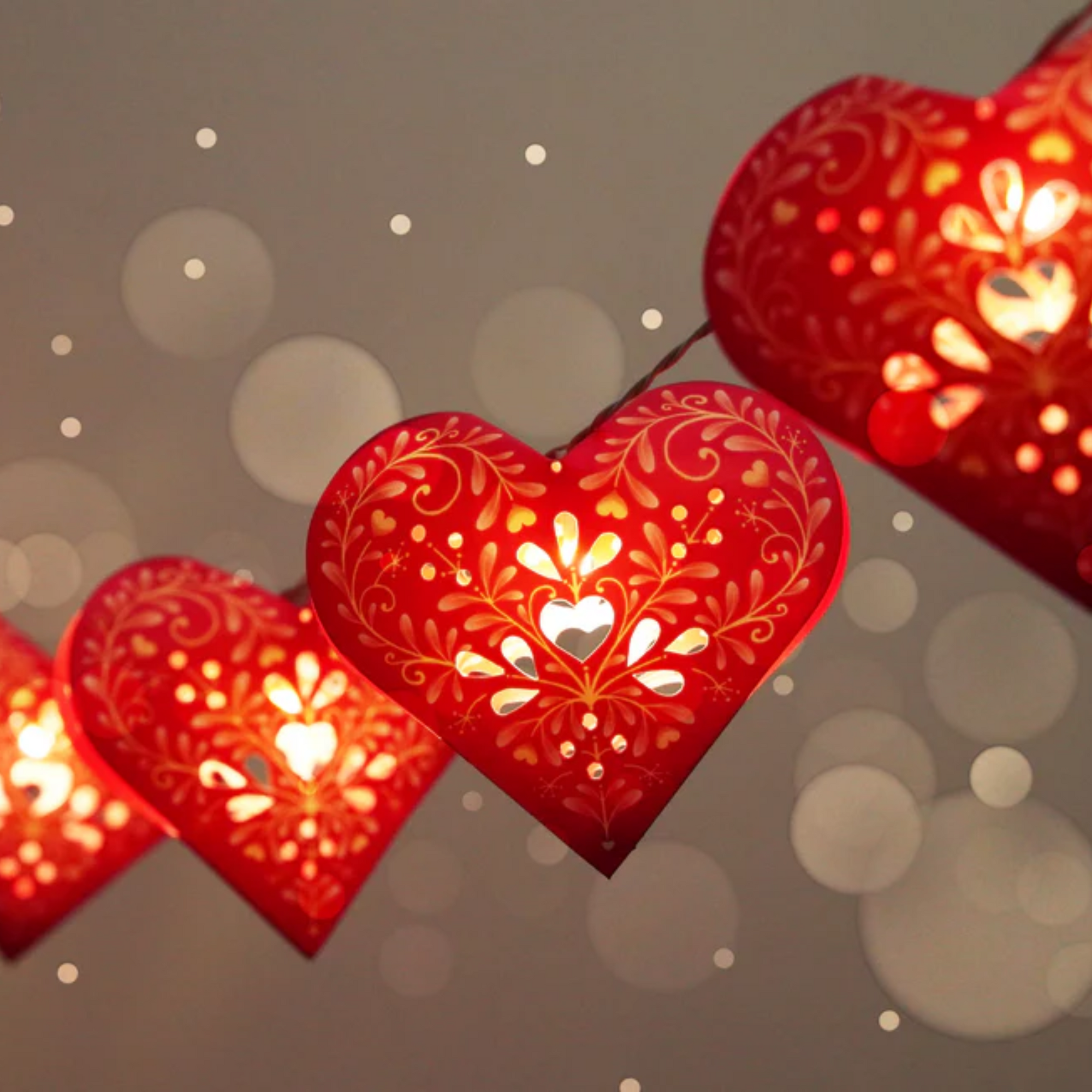 Set of 10 Sweet Hearts Fairy Lights