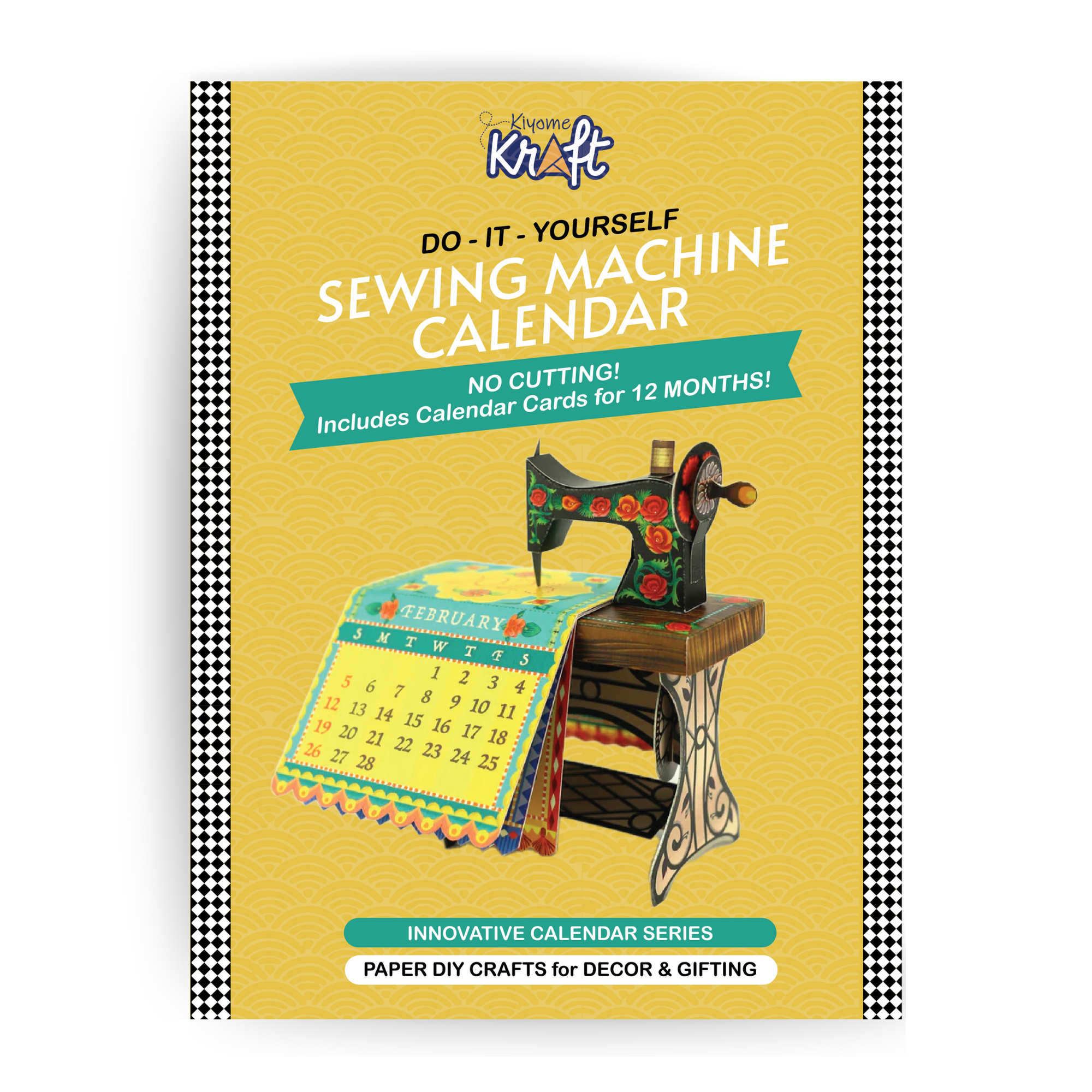 Kiyome Kraft DIY Desk Sewing Machine Calendar 2024 Kit