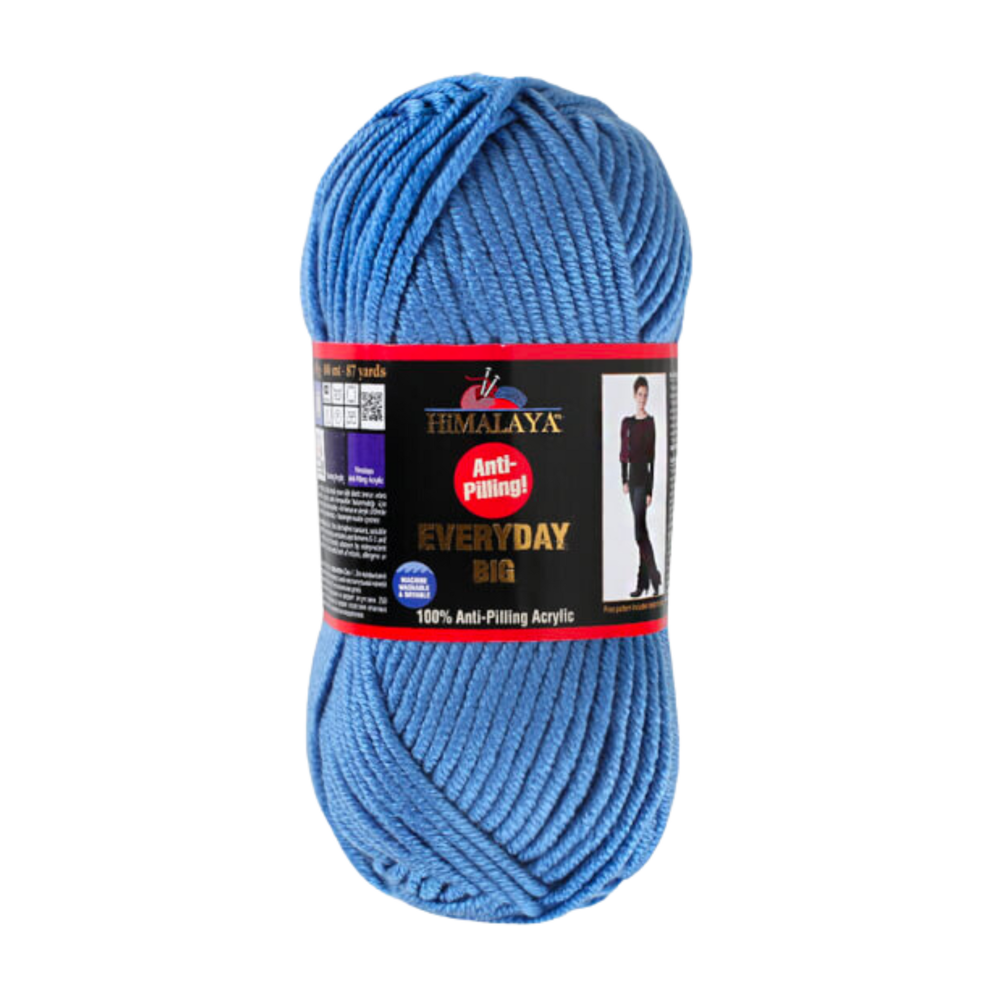 Himalaya Everyday 100% Anti-Pilling Acrylic Yarn, Celestial Blue - 70820