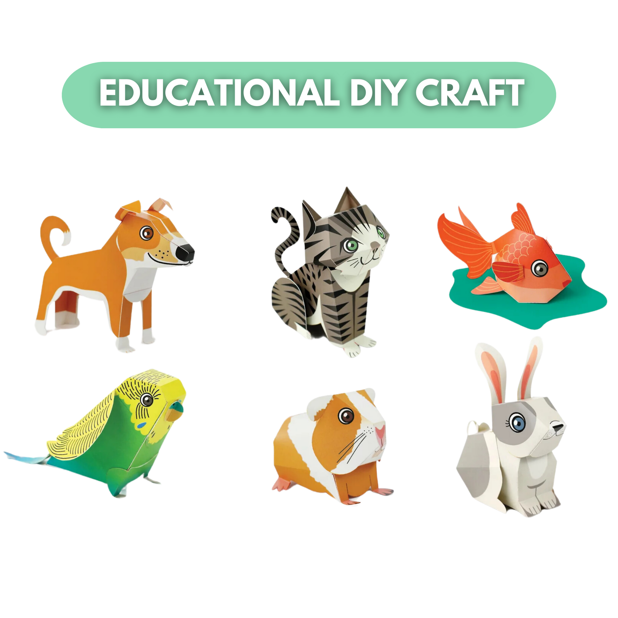 Miniature Marvels: DIY Pet Paper Craft Set
