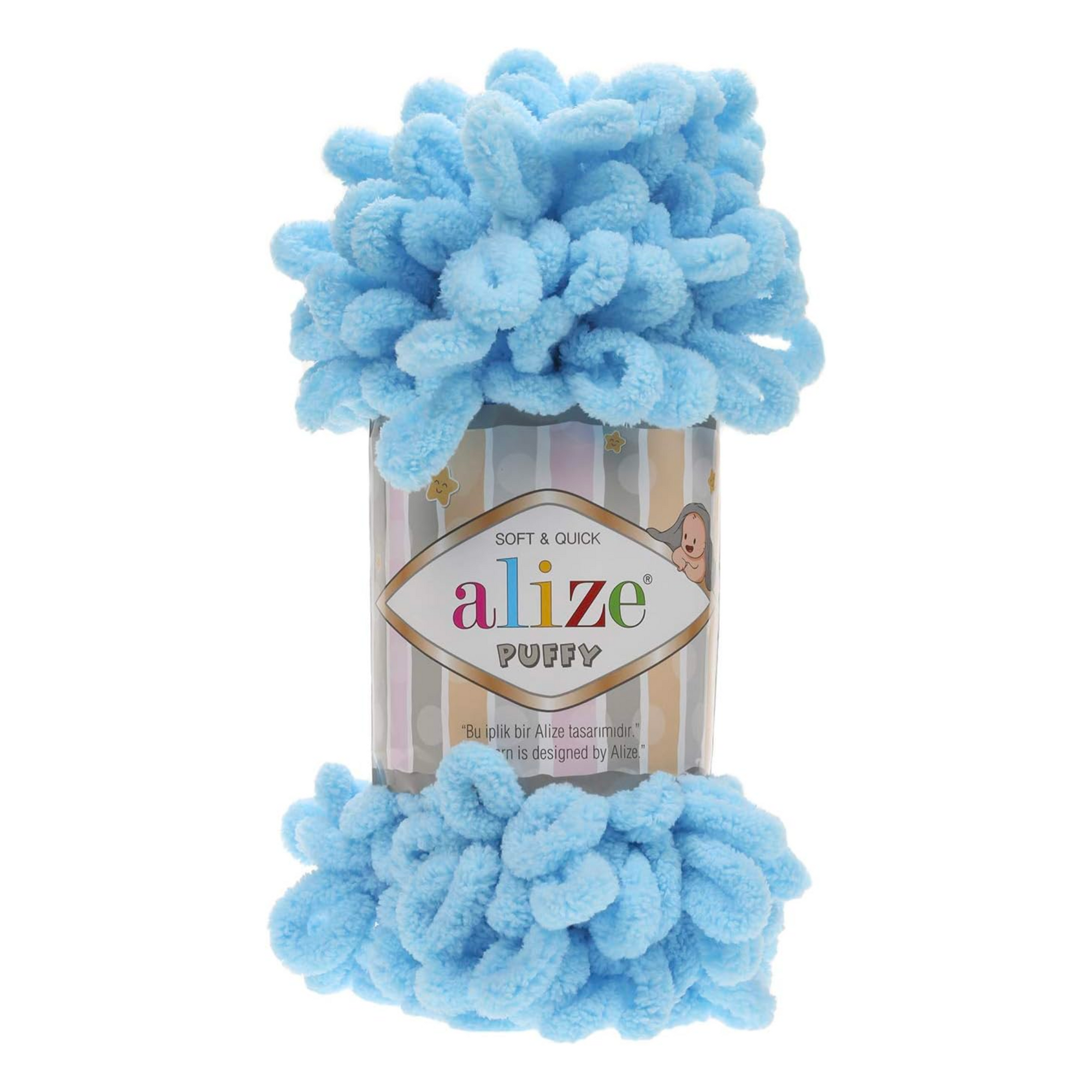 Alize Puffy Micro Poly Yarn 100g, Turquoise - 287