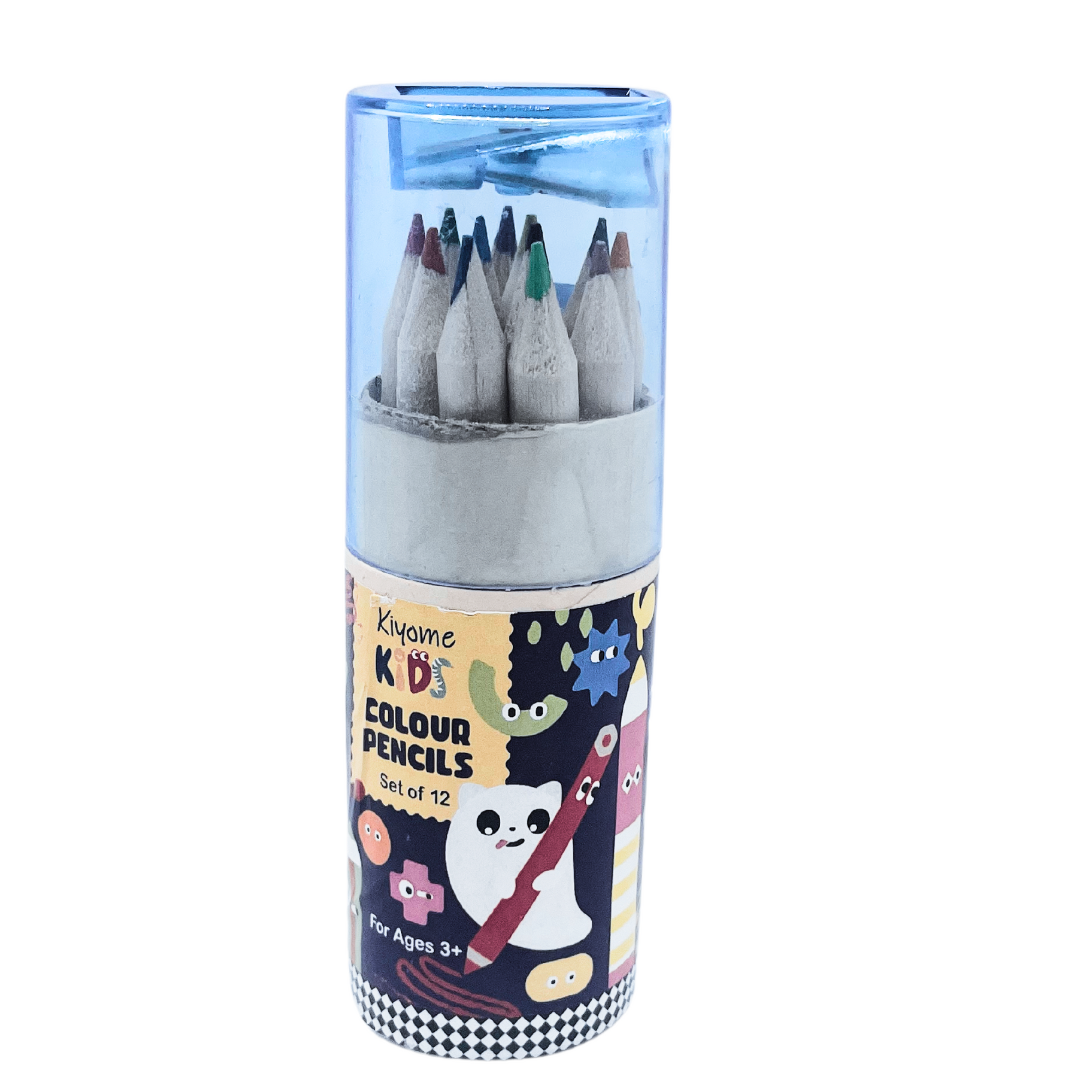 Kiyome Kids Colored Pencil Set - 12 colors with sharpner