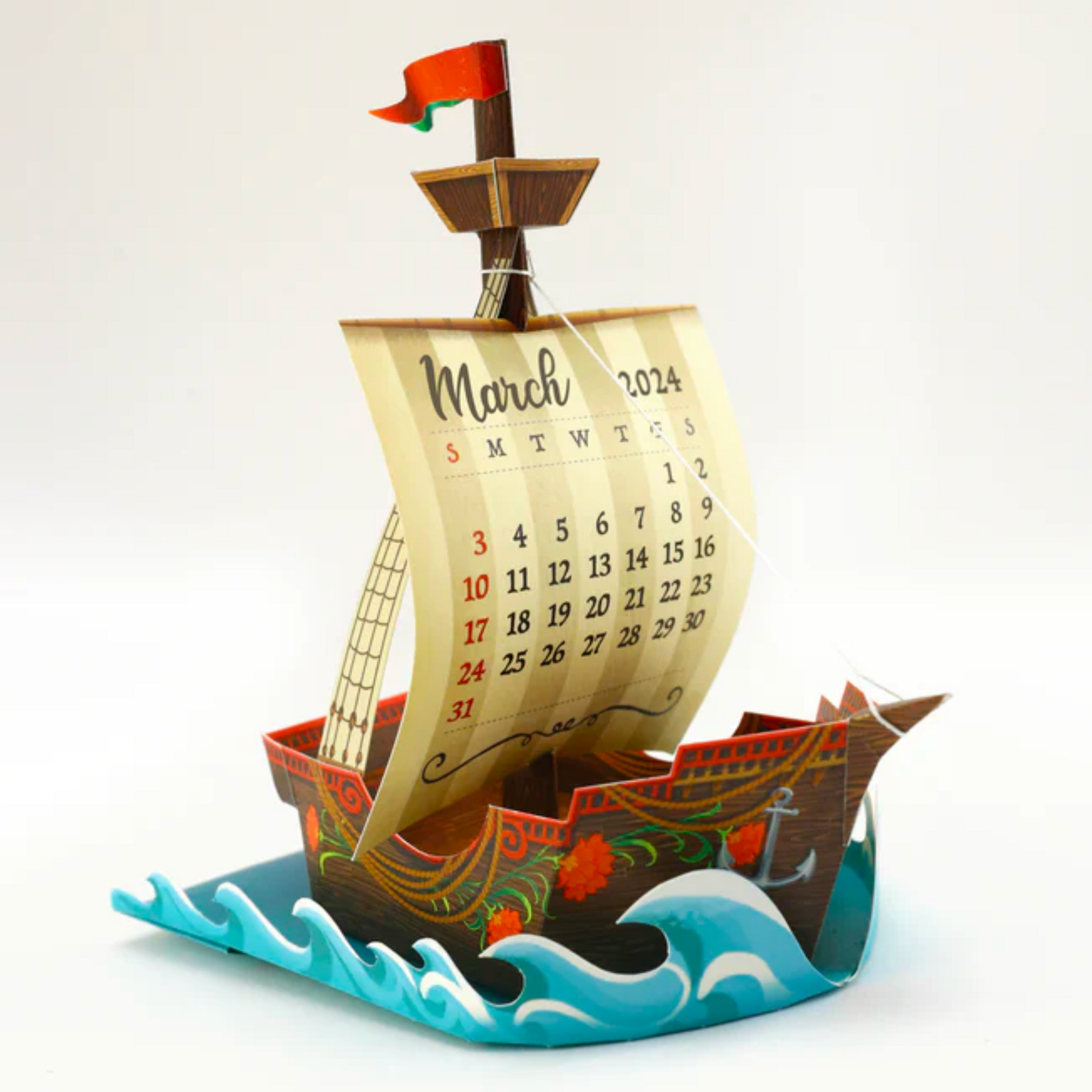 Kiyome Kraft DIY Desk Adventure Ship Calendar 2024 & 2025 Kit