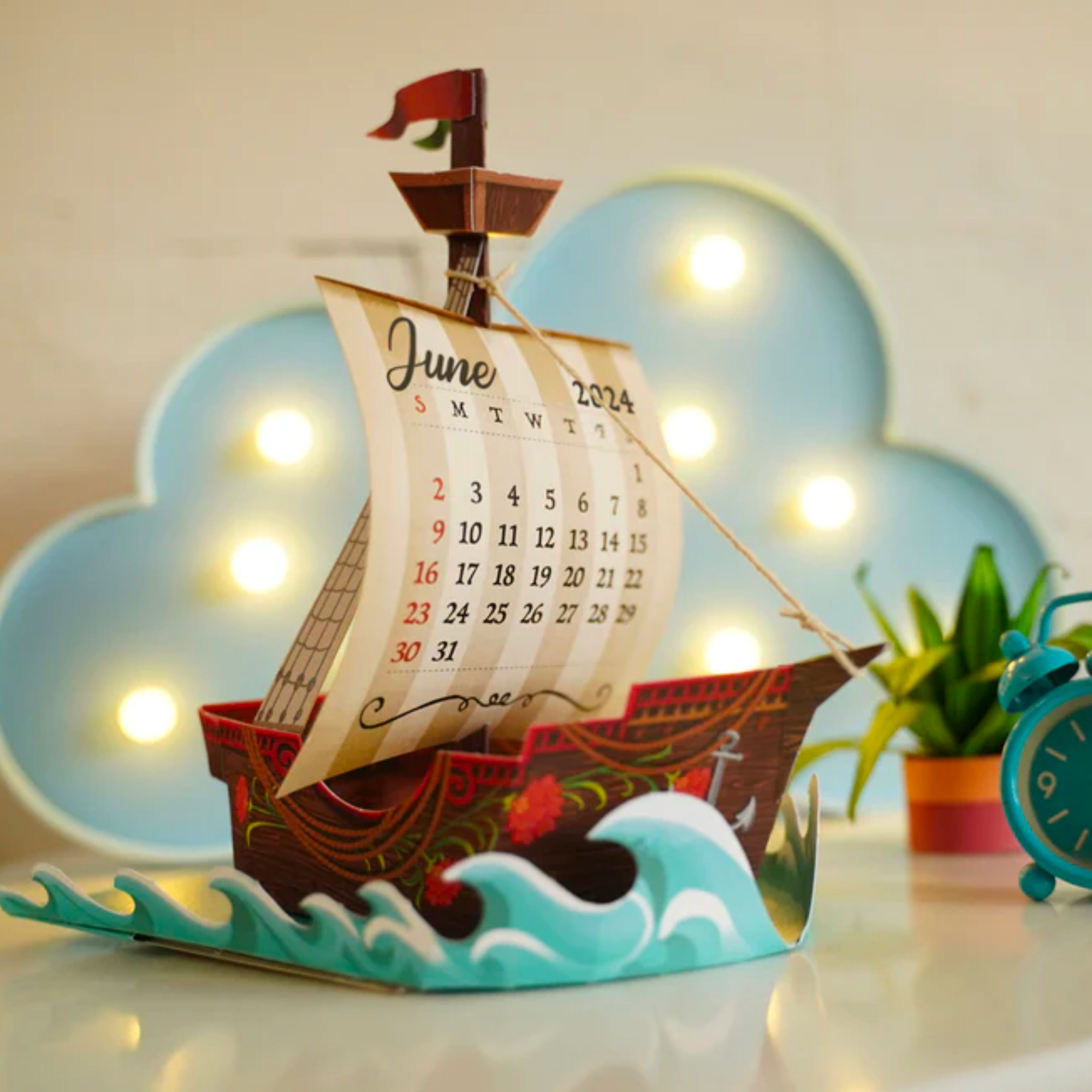 Kiyome Kraft DIY Desk Adventure Ship Calendar 2024 & 2025 Kit