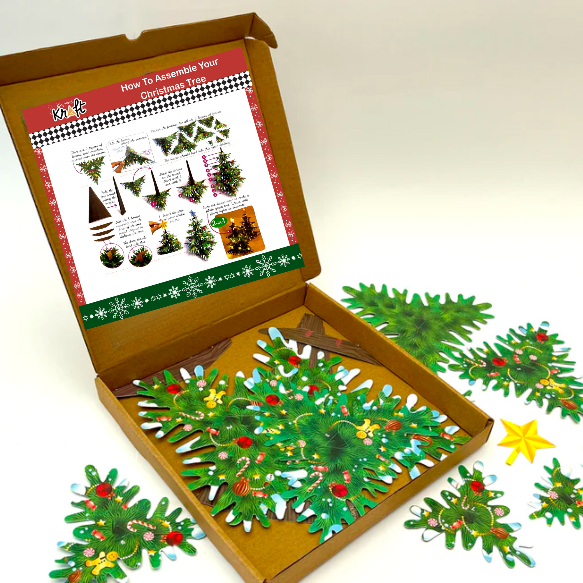 KiyomeKraft Paper Christmas Tree : DIY Paper Craft Kit