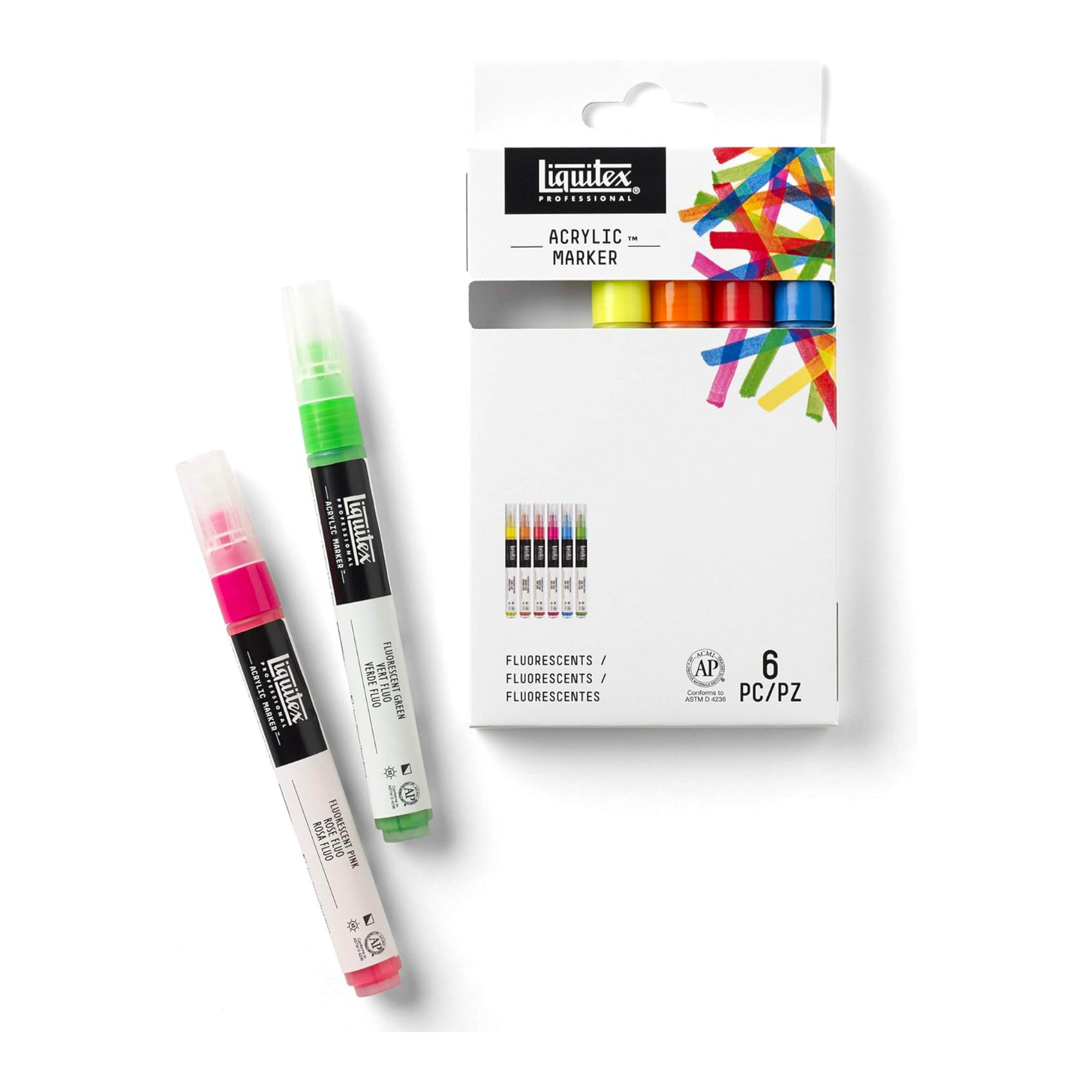 Liquitex Professional Paint Marker Set, 6 Piece, Fluorescents