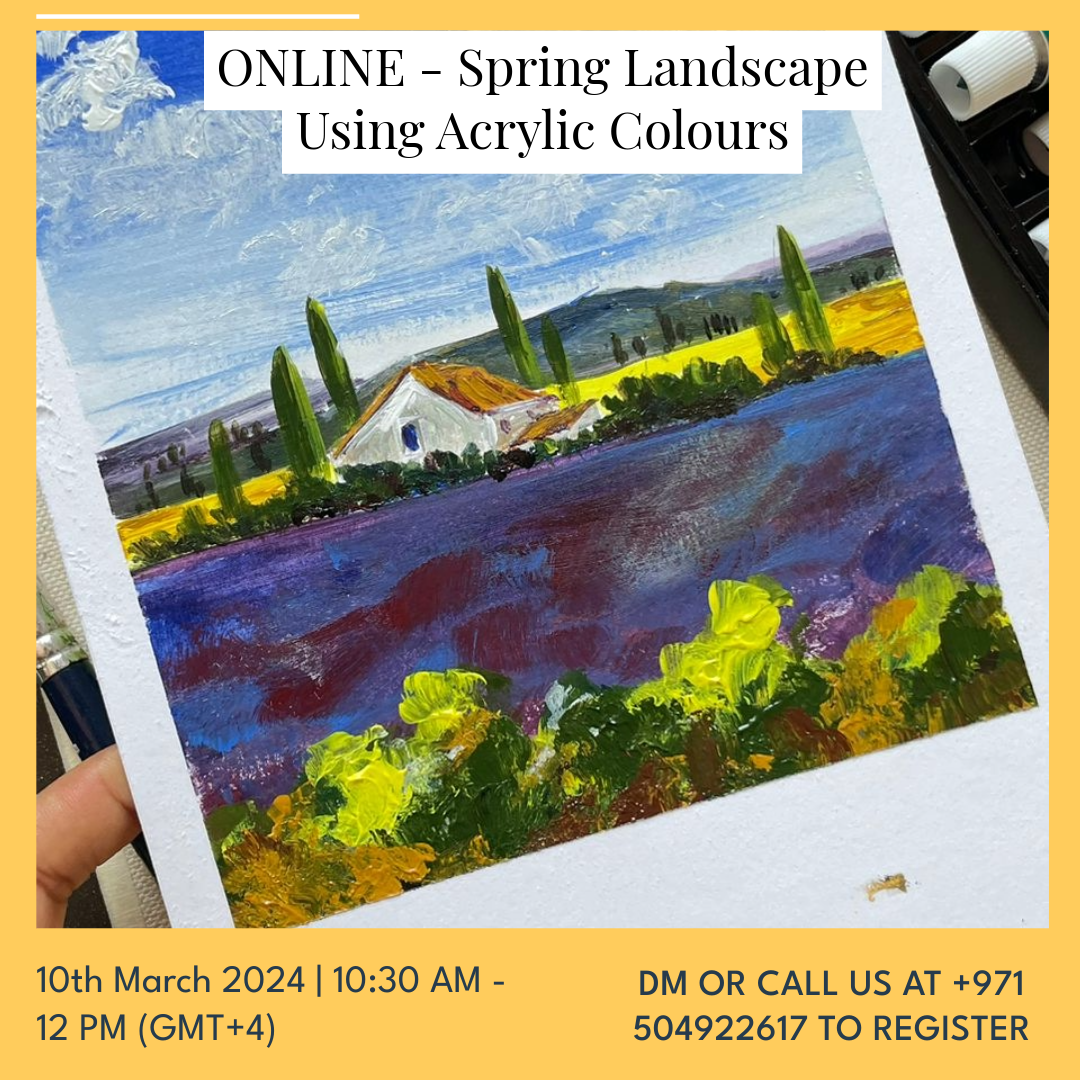 ONLINE - Spring Landscape Using Acrylic Colours