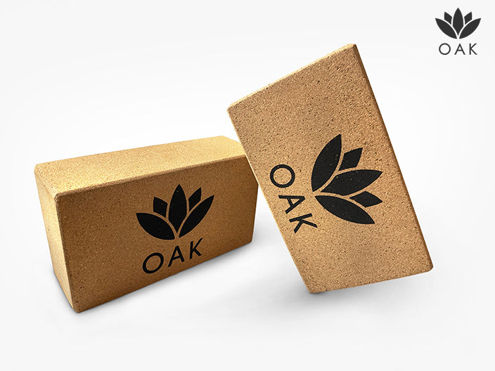 Oak Cork Yoga Blocks | Set of 2