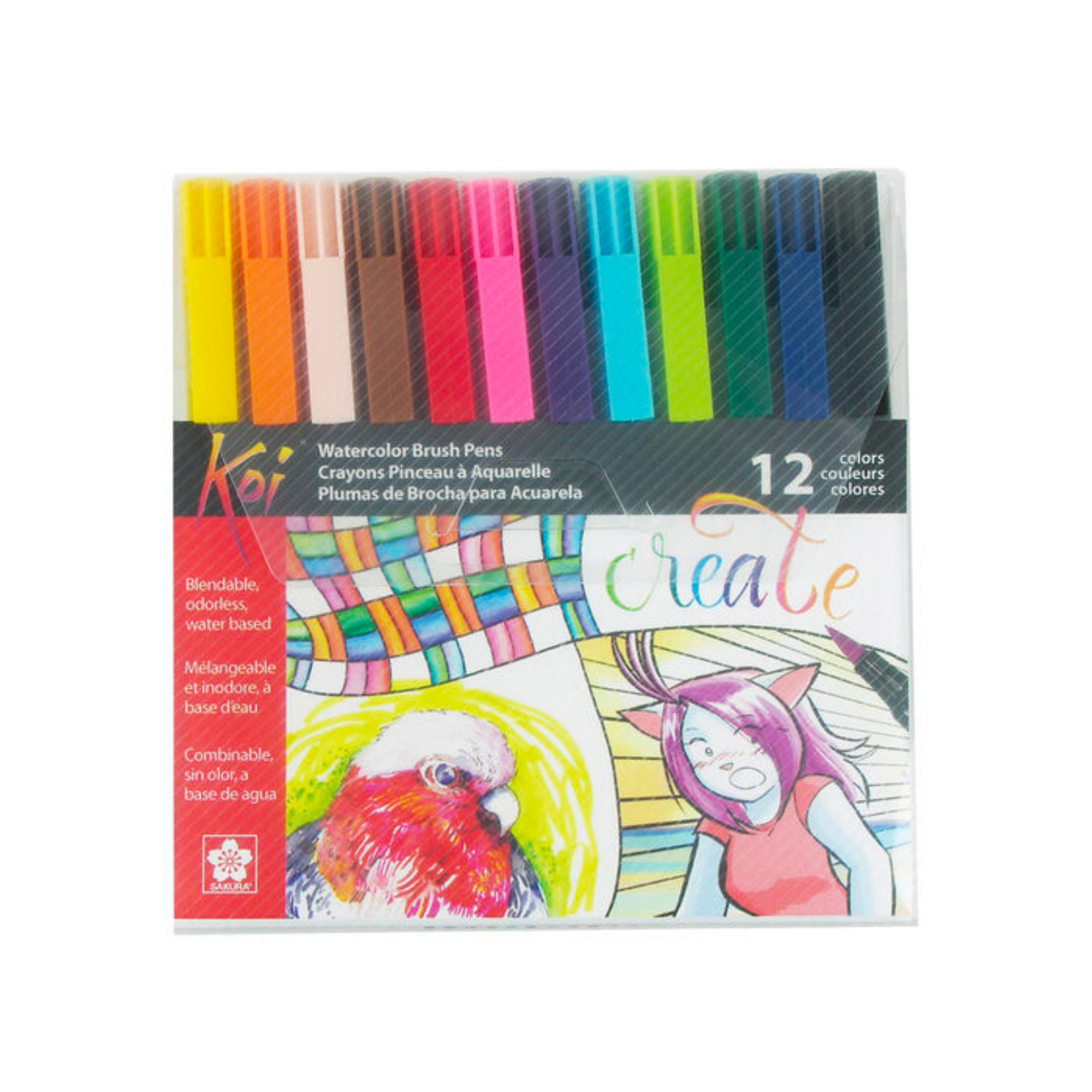 Sakura Koi Coloring Brush Pen Marker 12-Piece Set