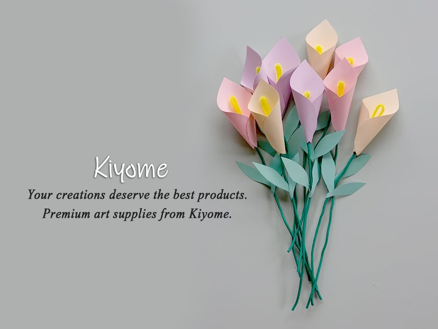Kiyome Craft Paper | 160 GSM | A4 | Pastel Colours | 25 Sheets
