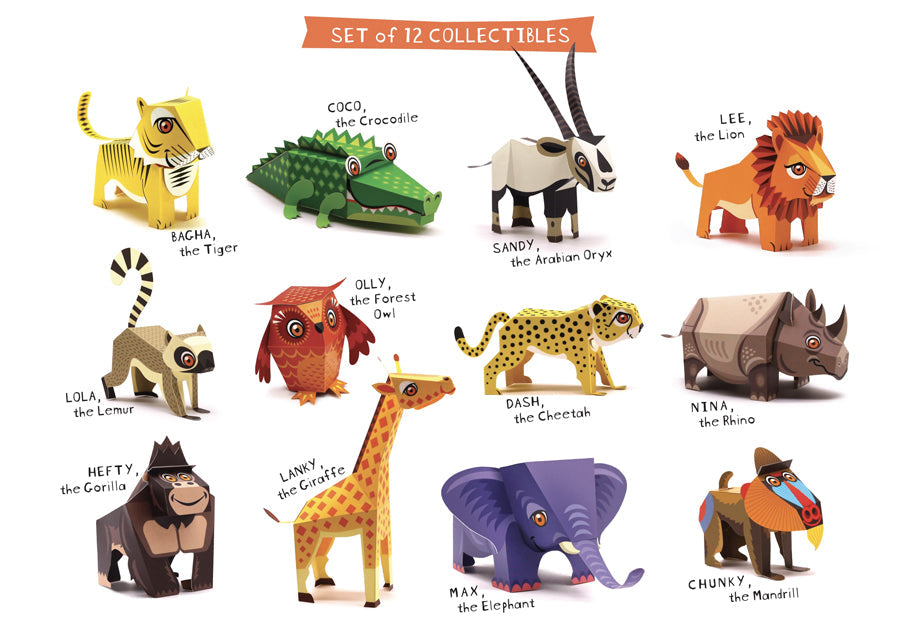 DIY Mini Friends: Box Set of 6 Endangered Animals : Set 2