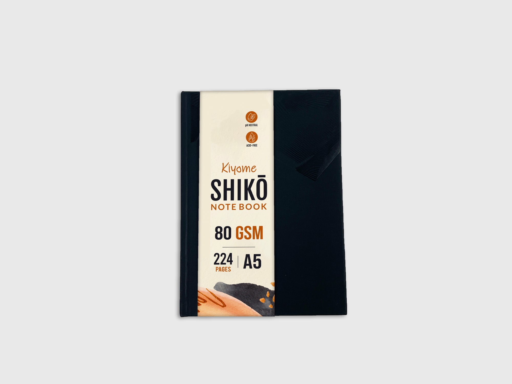 Kiyome SHIKO Notebook | Linen Textured Cover | 80 GSM | A5 | 224 Ruled Pages