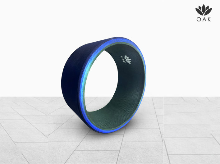 OAK Yoga Wheel | Strength, Flexibility, Yoga Poses And Balance | High Quality | 13 Inches Diameter | Blue Colour